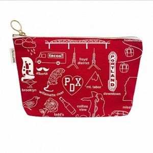 Maptote Portland City Red Small Zip Bag